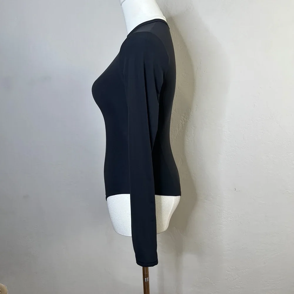 SKIMS Fits Everybody Long Sleeve Crew Neck Bodysuit Gray Small - Picture 2 of 6